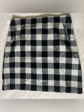 Talbots Wool Skirt  Black and White Size 12